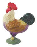 Dollhouse Miniature Crowing Rooster Small 1 Pc